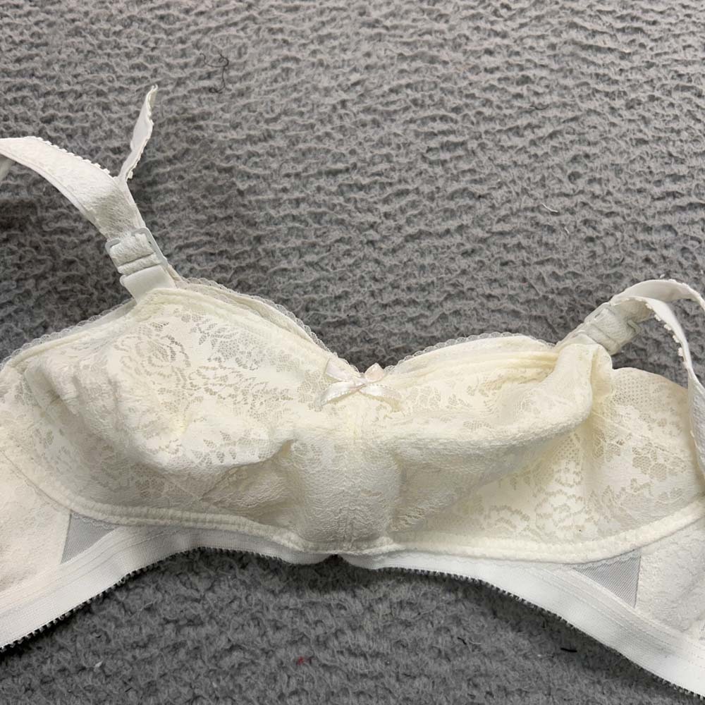 VTG Norvell Bra 32E Full Coverage 377 Soft Cup Cone Style Lace Floral NOWT